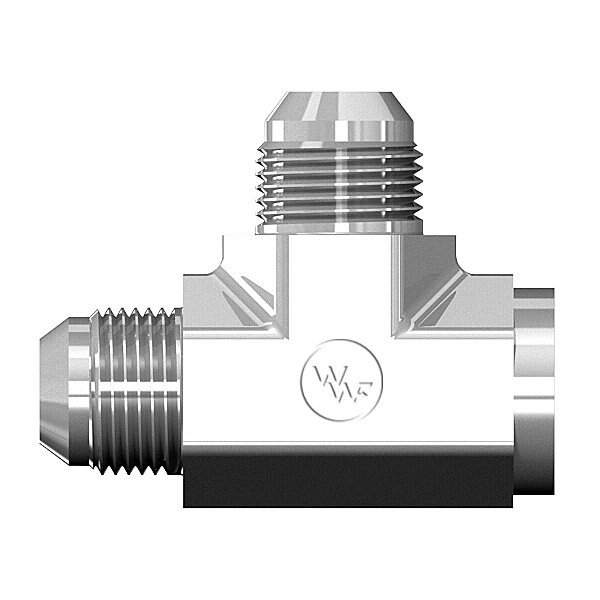 World Wide Fittings Male JIC to Female Pipe to Male JIC Run Tee F5805X04X02X04 - main